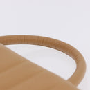 CHANEL Mademoiselle Hand Bag Caviar Skin Beige Gold Tone CC Auth ka6295V-11