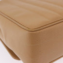 CHANEL Mademoiselle Hand Bag Caviar Skin Beige Gold Tone CC Auth ka6295V-16
