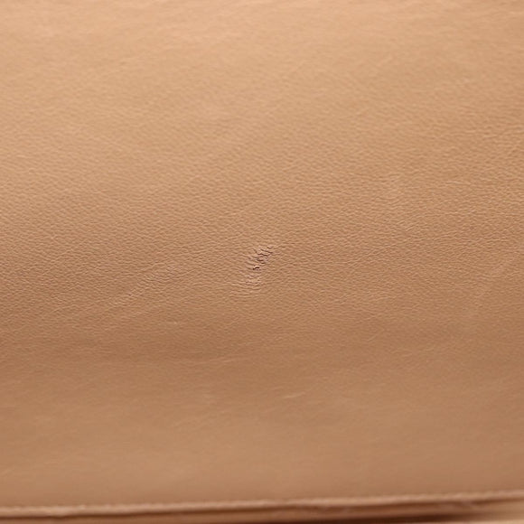 CHANEL Mademoiselle Hand Bag Caviar Skin Beige Gold Tone CC Auth ka6295V