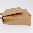 CHANEL Mademoiselle Hand Bag Caviar Skin Beige Gold Tone CC Auth ka6295V-7