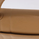 CHANEL Mademoiselle Hand Bag Caviar Skin Beige Gold Tone CC Auth ka6295V-9