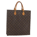 LOUIS VUITTON Monogram Sac Plat Hand Bag M51140 LV Auth ka630-1