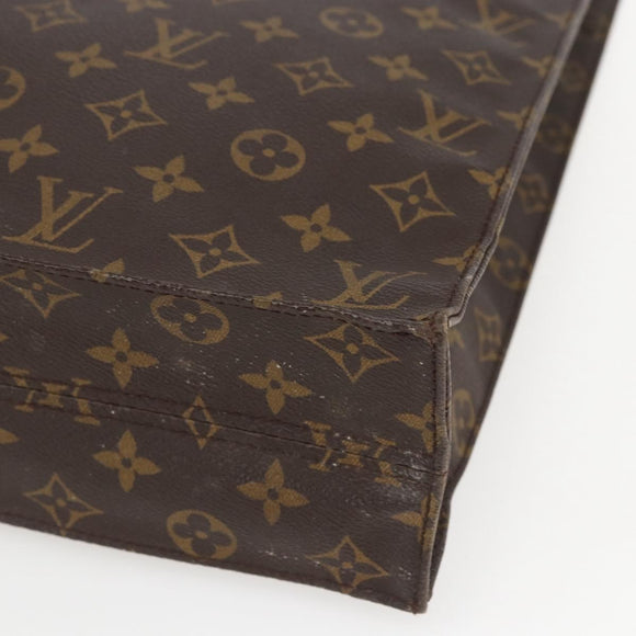LOUIS VUITTON Monogram Sac Plat Hand Bag M51140 LV Auth ka630
