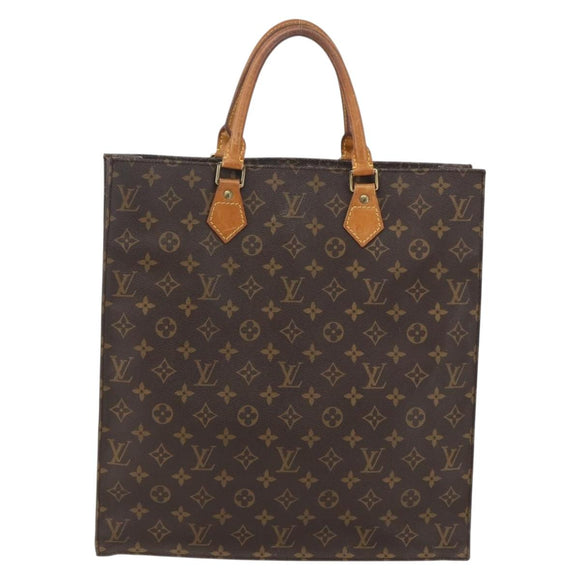 LOUIS VUITTON Monogram Sac Plat Hand Bag M51140 LV Auth ka630