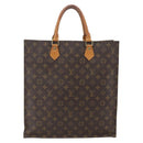 LOUIS VUITTON Monogram Sac Plat Hand Bag M51140 LV Auth ka630-2