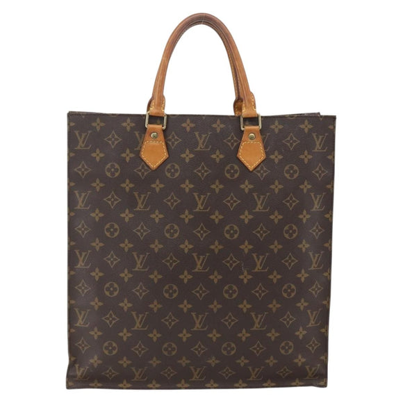 LOUIS VUITTON Monogram Sac Plat Hand Bag M51140 LV Auth ka630