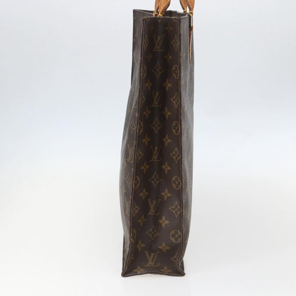 LOUIS VUITTON Monogram Sac Plat Hand Bag M51140 LV Auth ka630