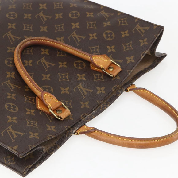 LOUIS VUITTON Monogram Sac Plat Hand Bag M51140 LV Auth ka630