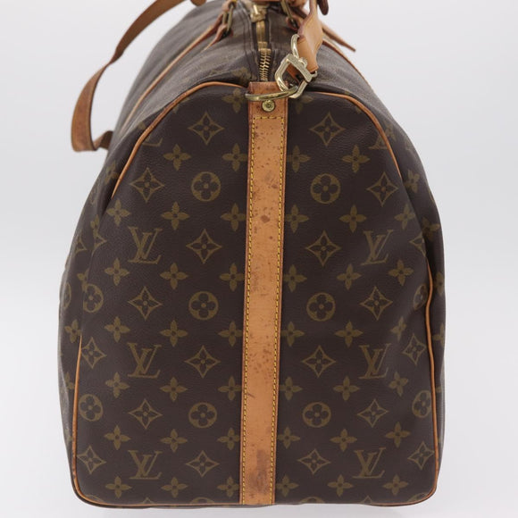 LOUIS VUITTON Monogram Keepall Bandouliere 60 Boston Bag M41412 LV Auth ka6301