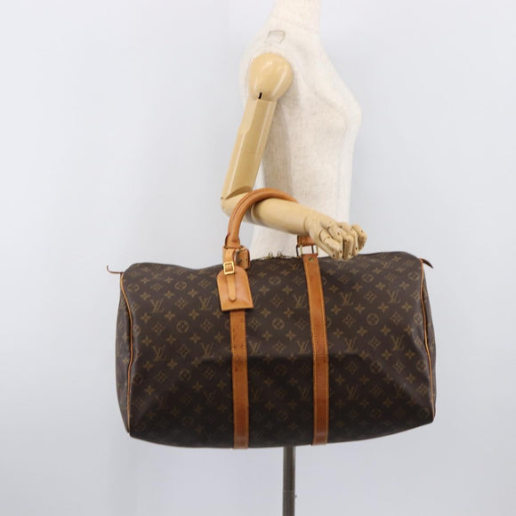 LOUIS VUITTON Monogram Keepall 50 Boston Bag M41426 LV Auth ka6302