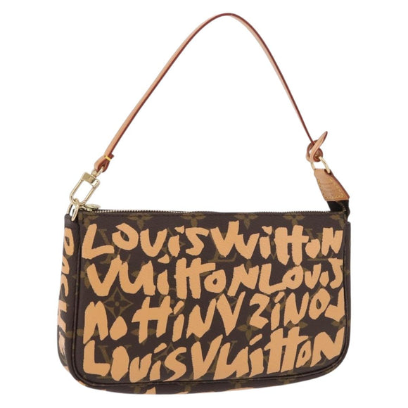 LOUIS VUITTON graffiti Pochette Accessoires Pouch M92193 LV Auth ka6305SAV