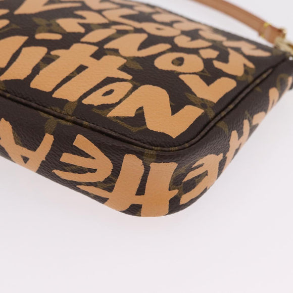 LOUIS VUITTON graffiti Pochette Accessoires Pouch M92193 LV Auth ka6305SAV