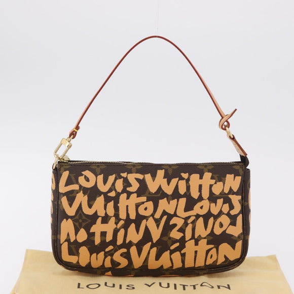 LOUIS VUITTON graffiti Pochette Accessoires Pouch M92193 LV Auth ka6305SAV