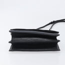 SAINT LAURENT Chain Shoulder Bag Leather Black Silver Auth ka6306A-10
