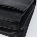 SAINT LAURENT Chain Shoulder Bag Leather Black Silver Auth ka6306A-11