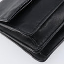 SAINT LAURENT Chain Shoulder Bag Leather Black Silver Auth ka6306A-12