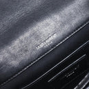 SAINT LAURENT Chain Shoulder Bag Leather Black Silver Auth ka6306A-19
