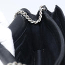 SAINT LAURENT Chain Shoulder Bag Leather Black Silver Auth ka6306A-22