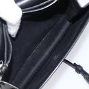 SAINT LAURENT Chain Shoulder Bag Leather Black Silver Auth ka6306A-26