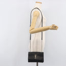 SAINT LAURENT Chain Shoulder Bag Leather Black Silver Auth ka6306A-28