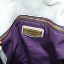 Miu Miu Vitter Lux Hand Bag Leather 2way Gray Gold Auth ka6308-21