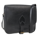 LOUIS VUITTON Epi Cartouchiere MM Shoulder Bag Black Noir M52242 LV Auth ka631-1