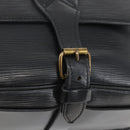 LOUIS VUITTON Epi Cartouchiere MM Shoulder Bag Black Noir M52242 LV Auth ka631-9