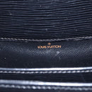 LOUIS VUITTON Epi Cartouchiere MM Shoulder Bag Black Noir M52242 LV Auth ka631-20