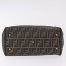 FENDI Zucca Canvas Hand Bag PVC Black Brown Auth ka6311-5