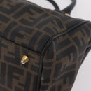 FENDI Zucca Canvas Hand Bag PVC Black Brown Auth ka6311-16