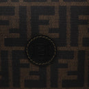 FENDI Zucca Canvas Hand Bag PVC Black Brown Auth ka6311-20