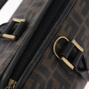 FENDI Zucca Canvas Hand Bag PVC Black Brown Auth ka6311-10