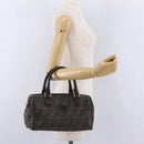 FENDI Zucca Canvas Hand Bag PVC Black Brown Auth ka6311-26