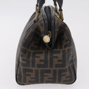 FENDI Zucca Canvas Hand Bag PVC Black Brown Auth ka6311-4