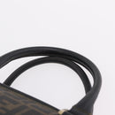 FENDI Zucca Canvas Hand Bag PVC Black Brown Auth ka6311-14