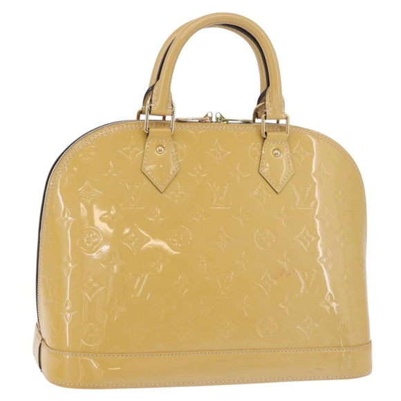 LOUIS VUITTON Monogram Vernis Alma PM Hand Bag Beige M90170 LV Auth ka6313A