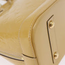 LOUIS VUITTON Monogram Vernis Alma PM Hand Bag Beige M90170 LV Auth ka6313A-19