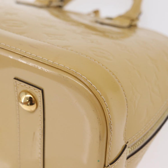 LOUIS VUITTON Monogram Vernis Alma PM Hand Bag Beige M90170 LV Auth ka6313A
