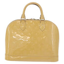 LOUIS VUITTON Monogram Vernis Alma PM Hand Bag Beige M90170 LV Auth ka6313A-13