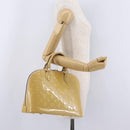 LOUIS VUITTON Monogram Vernis Alma PM Hand Bag Beige M90170 LV Auth ka6313A-30