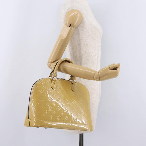 LOUIS VUITTON Monogram Vernis Alma PM Hand Bag Beige M90170 LV Auth ka6313A