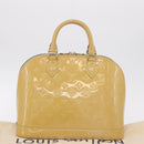 LOUIS VUITTON Monogram Vernis Alma PM Hand Bag Beige M90170 LV Auth ka6313A-12