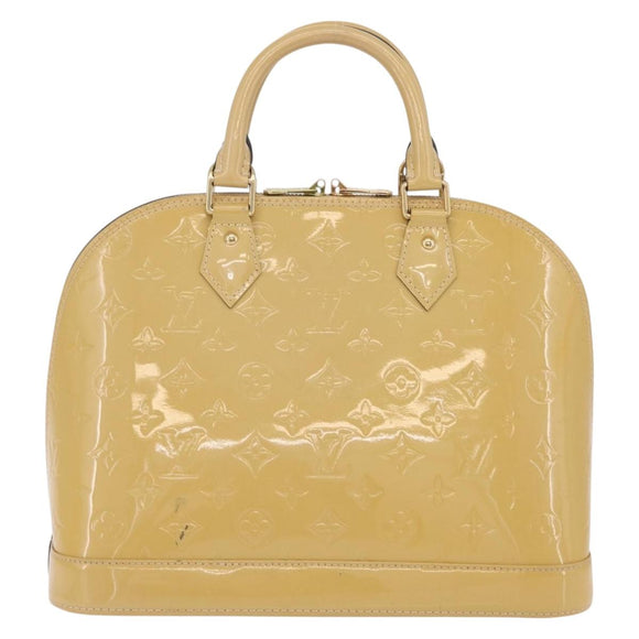 LOUIS VUITTON Monogram Vernis Alma PM Hand Bag Beige M90170 LV Auth ka6313A