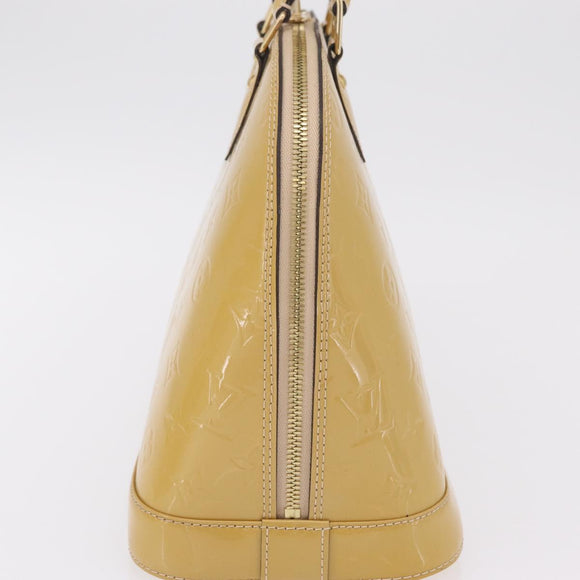 LOUIS VUITTON Monogram Vernis Alma PM Hand Bag Beige M90170 LV Auth ka6313A