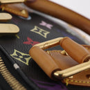 LOUIS VUITTON Monogram Multicolor Alma Hand Bag Black M92646 LV Auth ka6314V-9