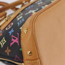 LOUIS VUITTON Monogram Multicolor Alma Hand Bag Black M92646 LV Auth ka6314V-16