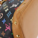 LOUIS VUITTON Monogram Multicolor Alma Hand Bag Black M92646 LV Auth ka6314V-18