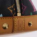 LOUIS VUITTON Monogram Multicolor Alma Hand Bag Black M92646 LV Auth ka6314V-20
