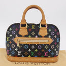 LOUIS VUITTON Monogram Multicolor Alma Hand Bag Black M92646 LV Auth ka6314V-12