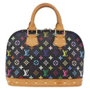 LOUIS VUITTON Monogram Multicolor Alma Hand Bag Black M92646 LV Auth ka6314V-2